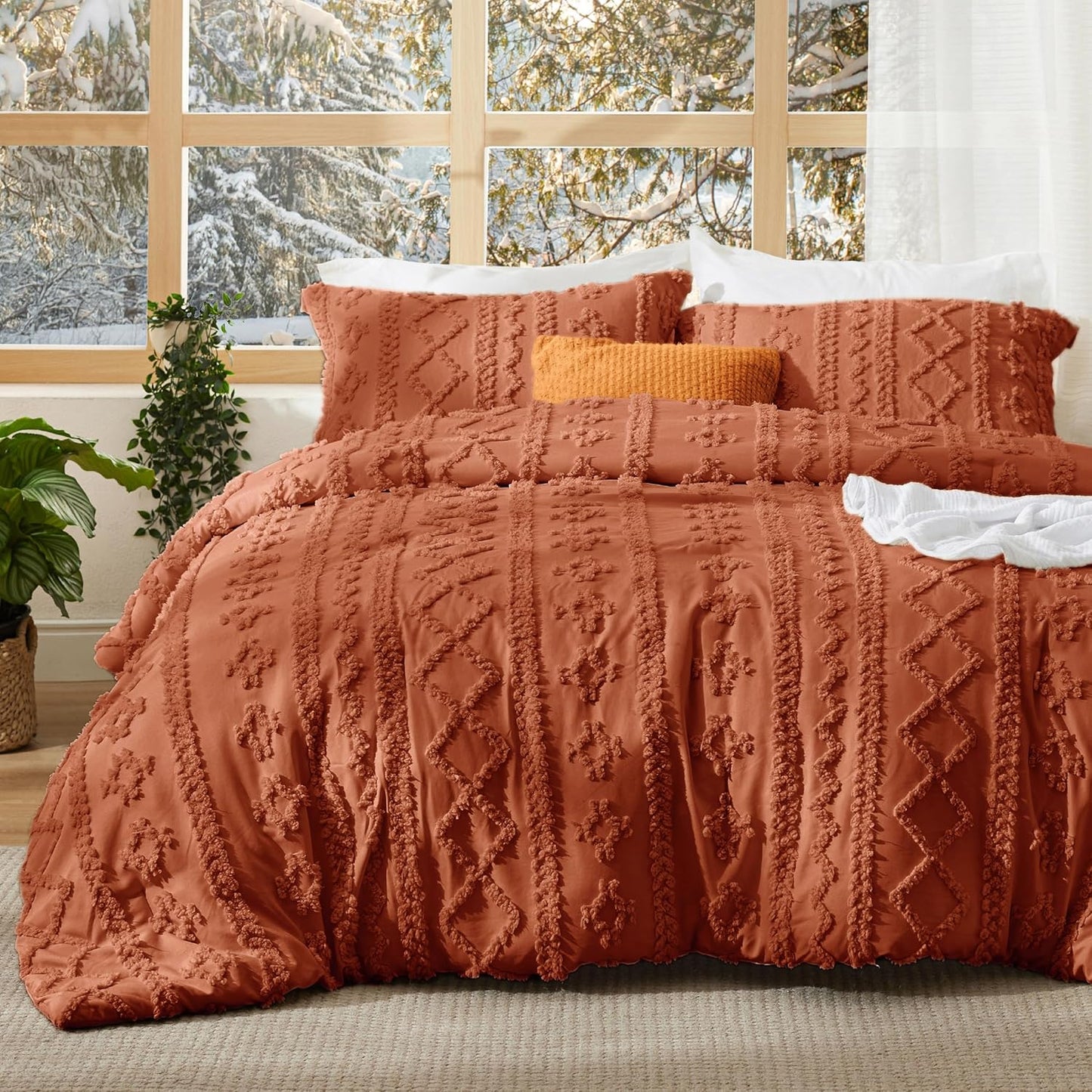 Tufted Boho Comforter Set